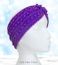 Crochet headband, ear warmer. Ladies purple twist ear warmer. Purple headband. - Image 6