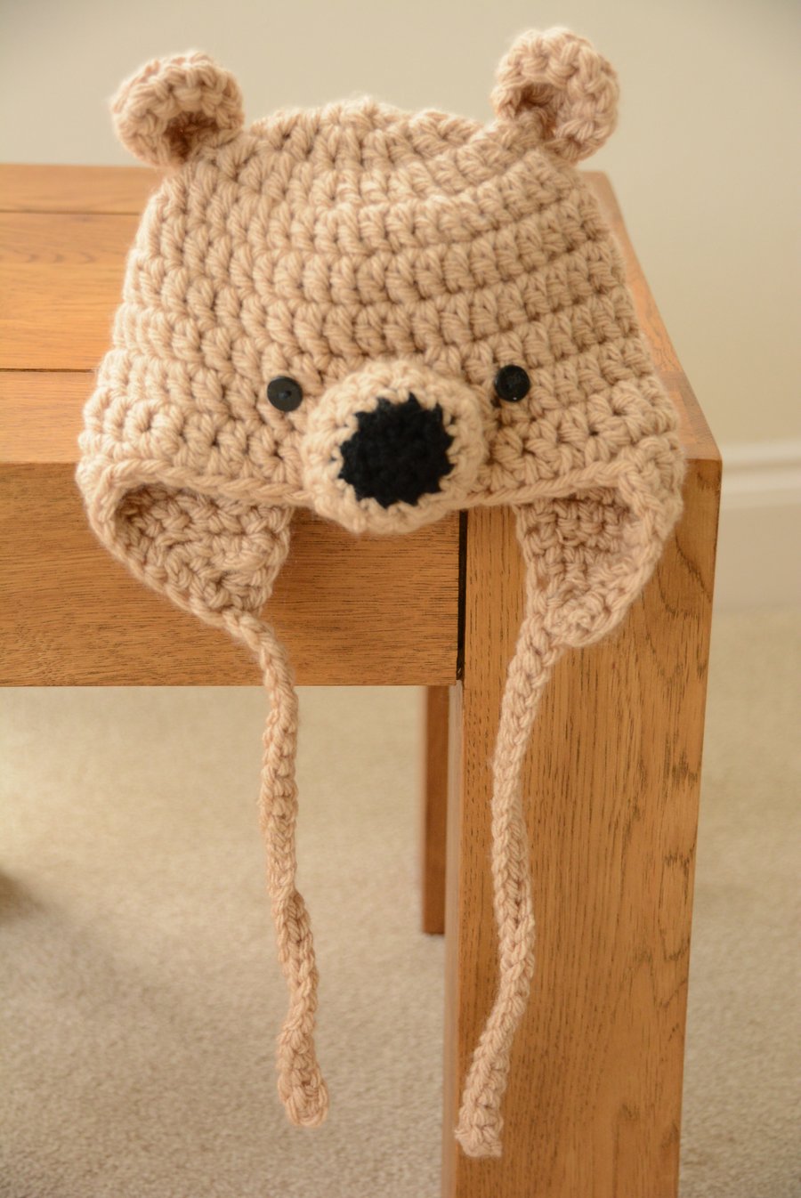Baby Bear Hats - Age 6 months Light Brown