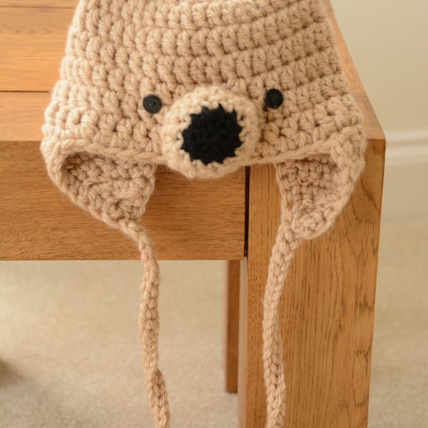 Baby Bear Hats - Age 6 months Light Brown