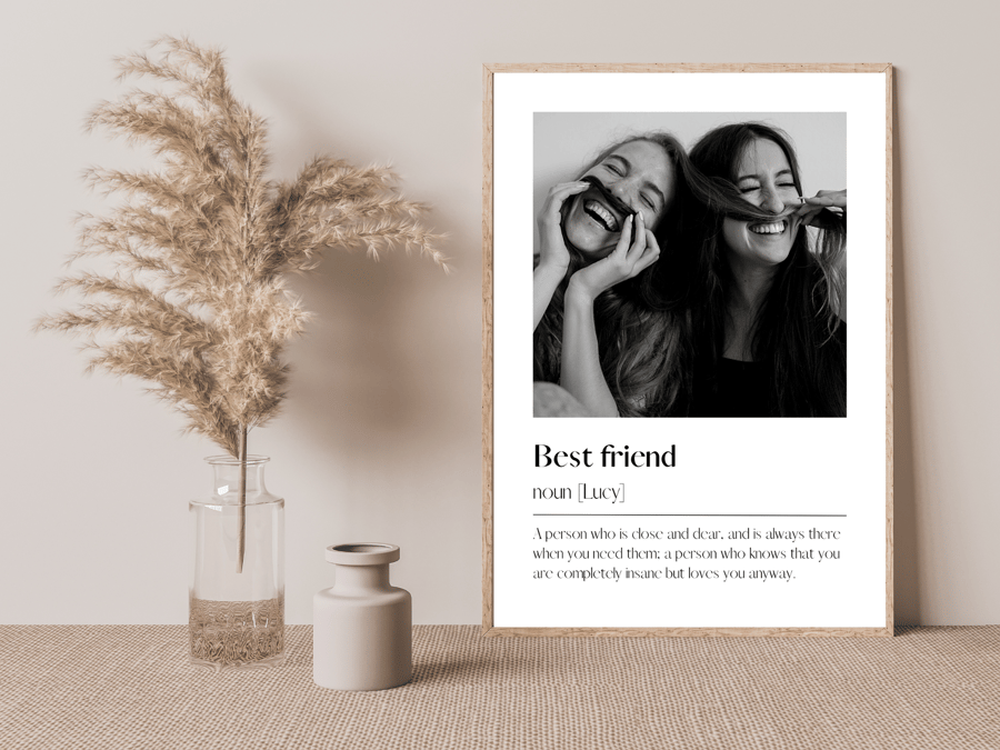 Personalised Best Friend Print - Best Friend Definition Print 