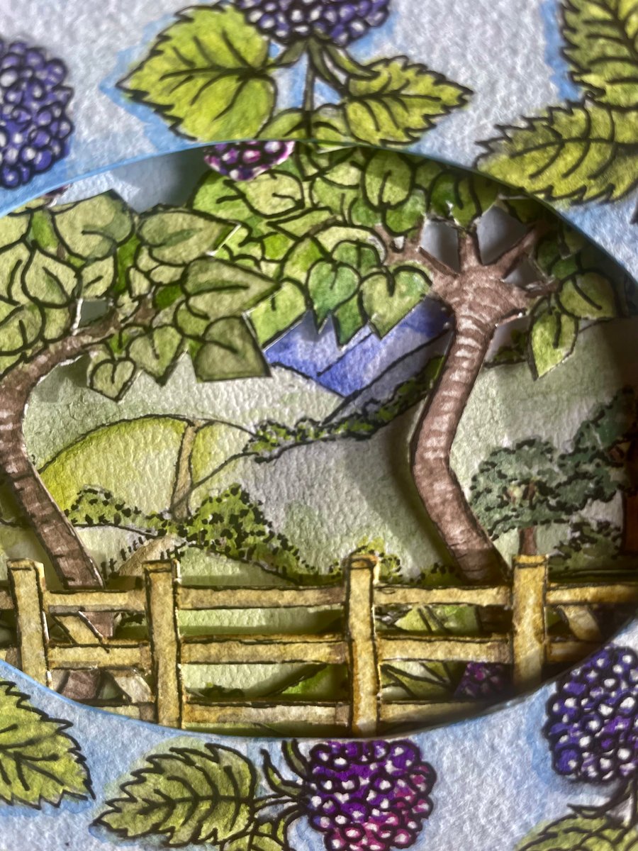 Hand painted 3D greetings card