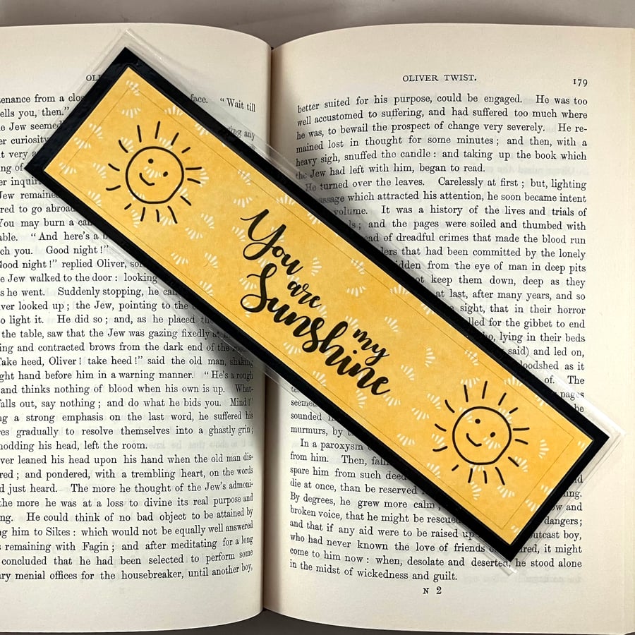 You are my Sunshine laminated bookmark