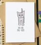 Funny "You Are Paw-some" Cat Love or Good Luck Card