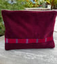 Repurposed sunset tapestry large soft pouch with floral lining - Image 8