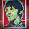 Paul McCartney 8 x 10 inch full colour ltd edition numbered art print