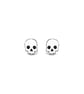 Tiny Skull Stud Earrings - Handmade - Image 3