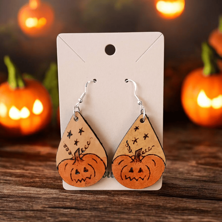 Pumpkin Drop Gourd Earrings