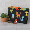 Coin purse, small make up bag, cats