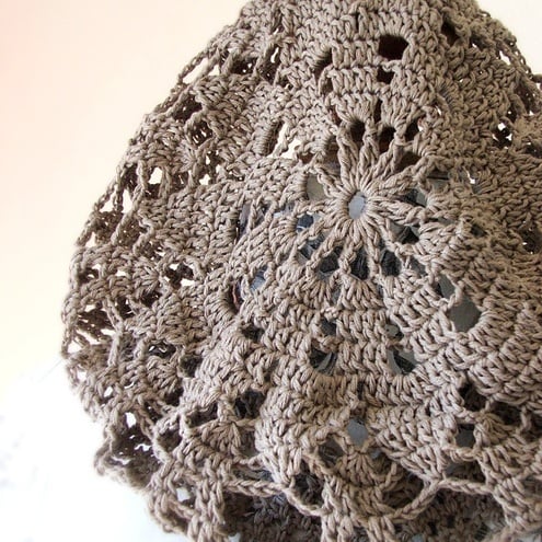 Lacy Beret with a brim - RESERVED LISTING FOR ENCHANTED OAKS