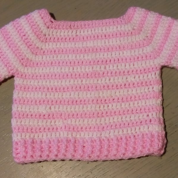 Gorgeous Crochet Baby Jumper. Tiny Baby