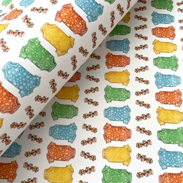 Seasonal New Baby Gift Wrap with Tag and Matching Card