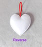 Christmas heart decoration, hanging decoration, embroidered decoration. - Image 7