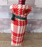 Tartan inspired bottle gift bag 