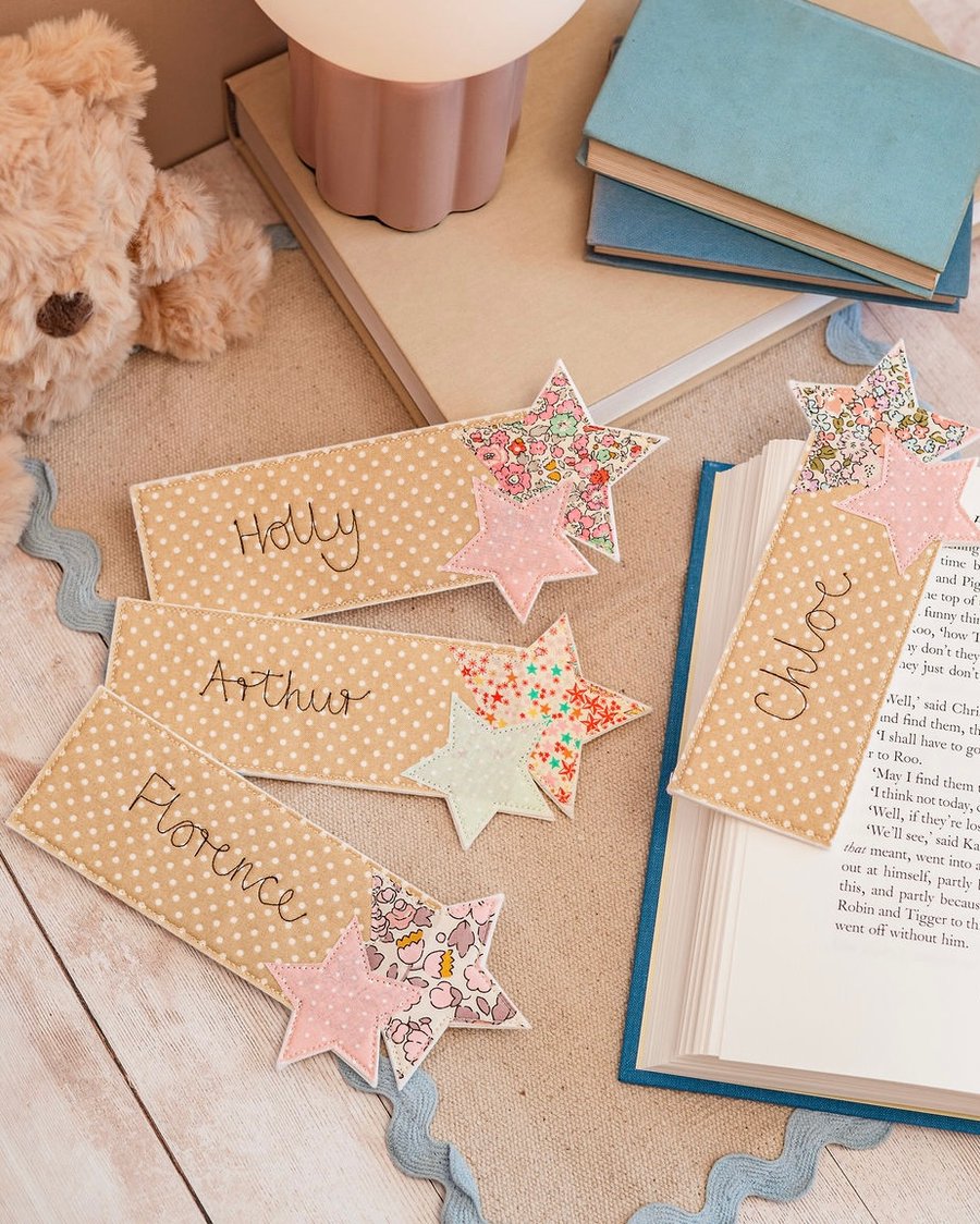 Personalised Stars Liberty Bookmark