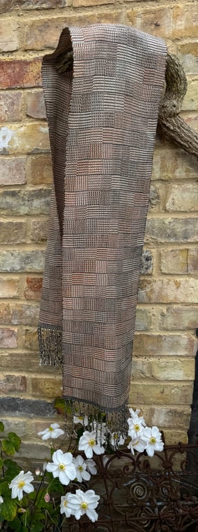 Sienna Crackle Boxes Scarf