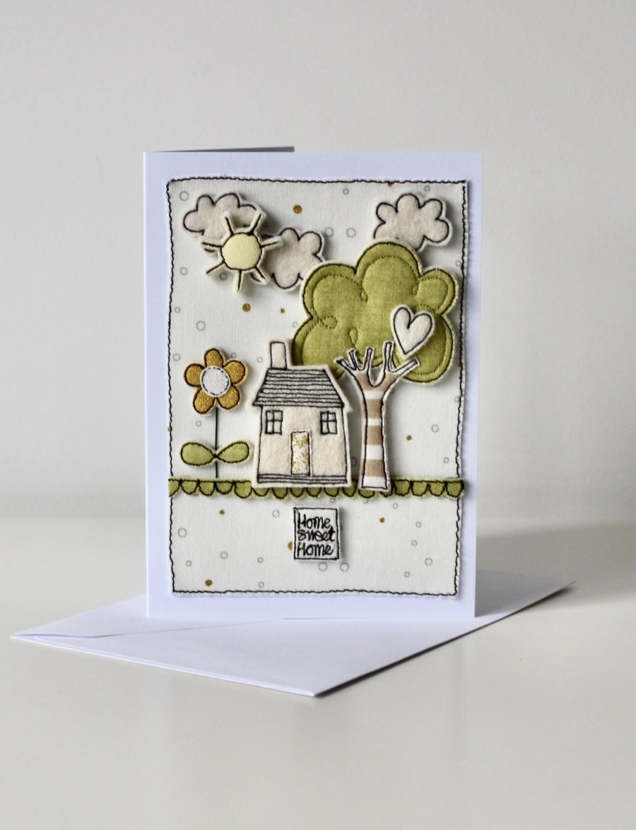 'Home Sweet Home' - Handmade Blank Card