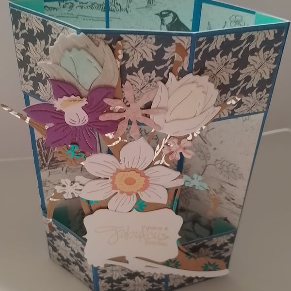 Handmade Hexagonal   Birthday Card