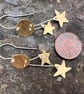 Brass Star Dangle Earrings - Image 3