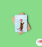 Otter Christmas Card, A6 Christmas Card, Cute Animal Christmas Card