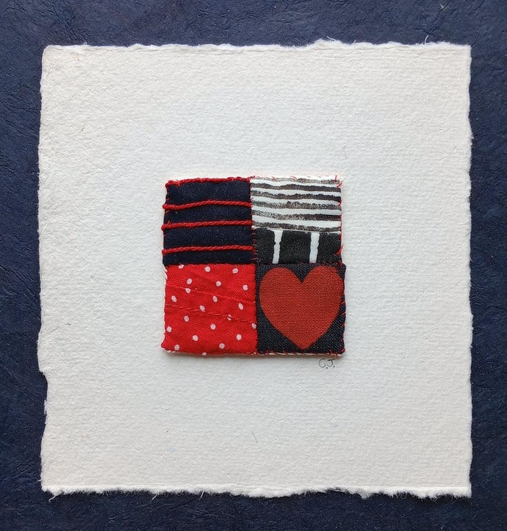 No 8 Miniature Textile Art Quilt