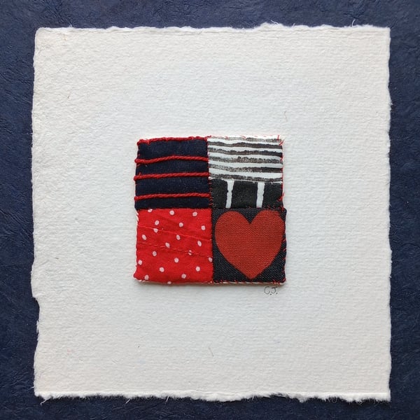 No 8 Miniature Textile Art Quilt