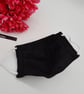 Face mask, small, nose wire,  3 layer,  adjustable in black  - Image 8
