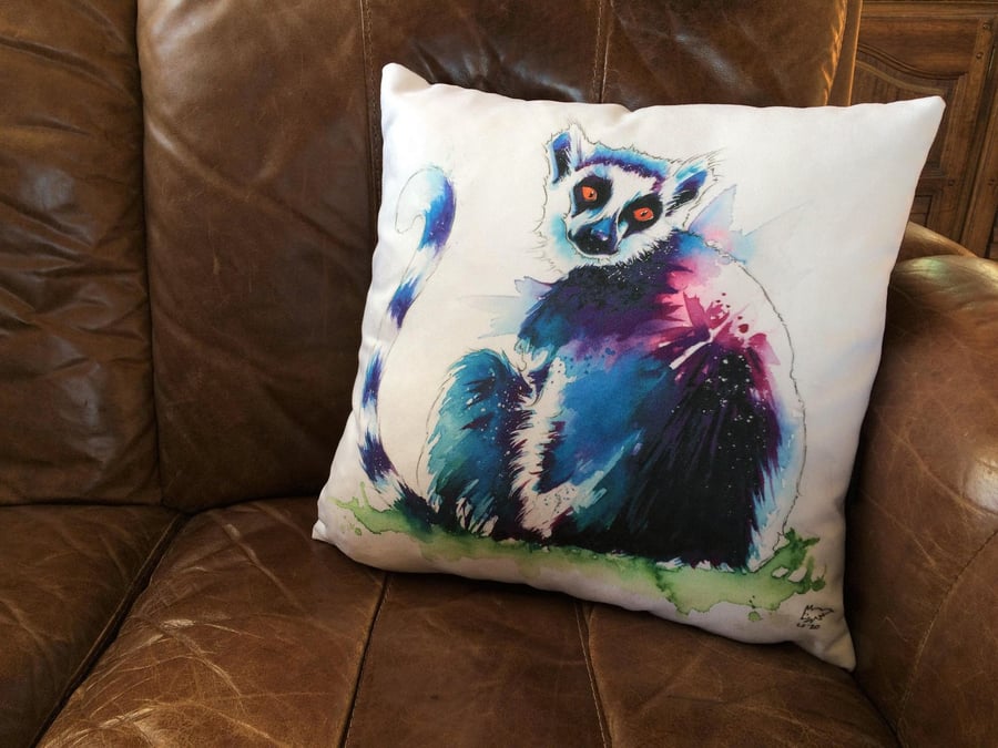 Lemur Faux Suede Cushion