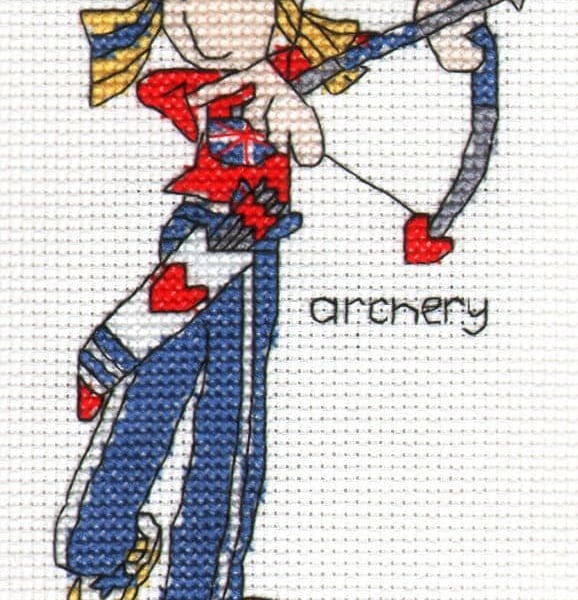 Bang on the door - mini archer cross stitch kit