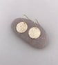 Hammered 9ct Gold Disc Dangle Earrings - Image 3