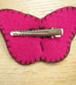 Large Soft Pink Butterfly Hair Clip, Felt Hair Accessory - Image 2