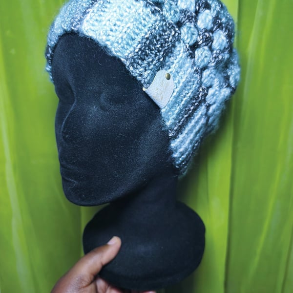 Midnight Moon Cosmic Dust Glitter Beanie