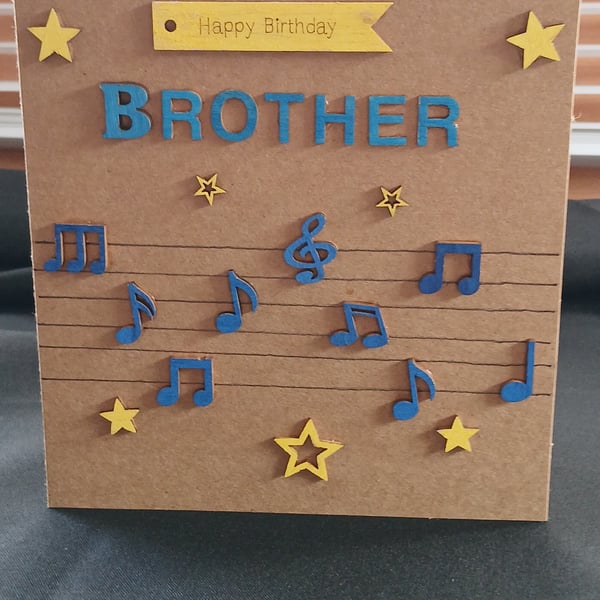 Handmade, brother birthday card 