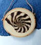 Sprial Sea Shell Pyrography Decoration 