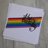 Stitched Rainbow Stripes and Happy Birthday Die Cut - Birthday Card