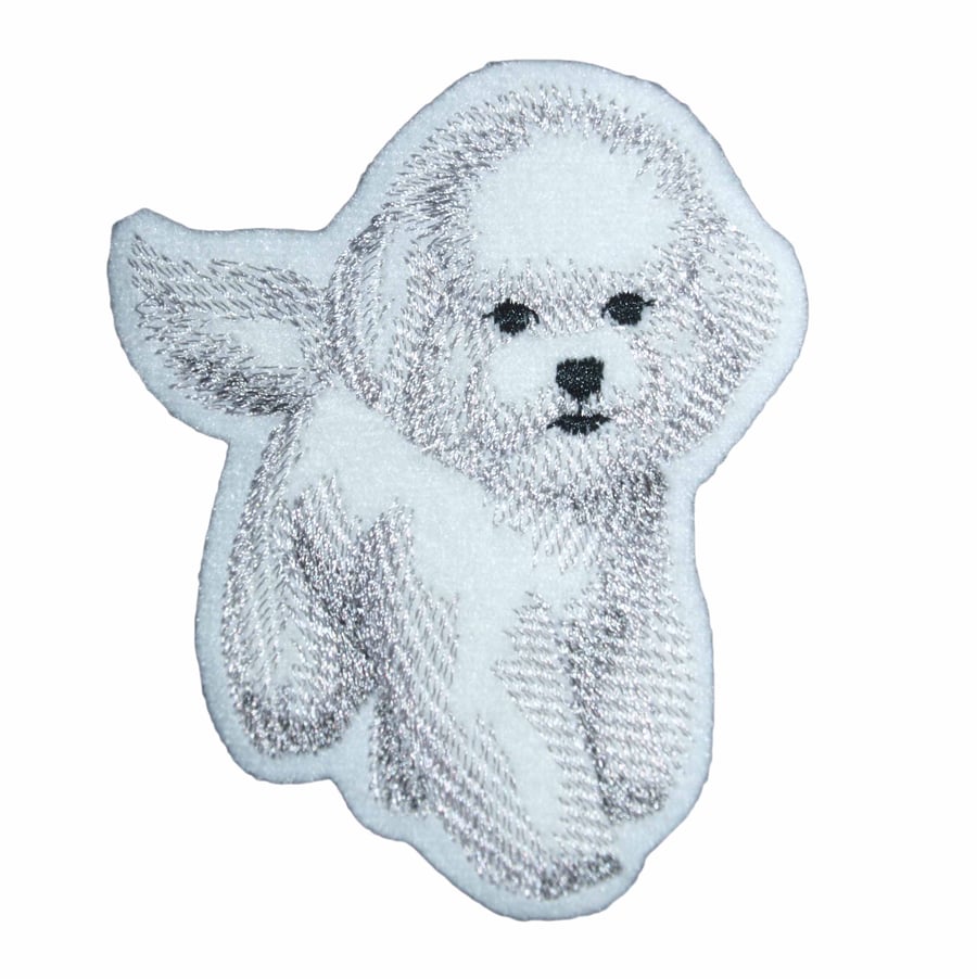 Bichon Frise embroidered patch
