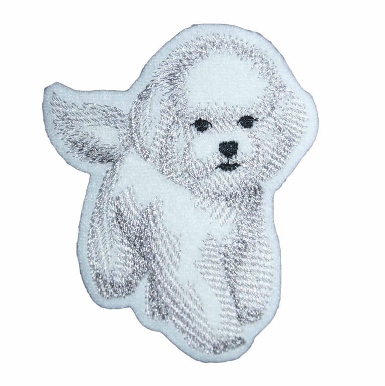 Bichon Frise embroidered patch