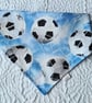 Scrunchie Dog or Cat Bandana - "Footy Fun", Easy Over the Head Pet Accessory.