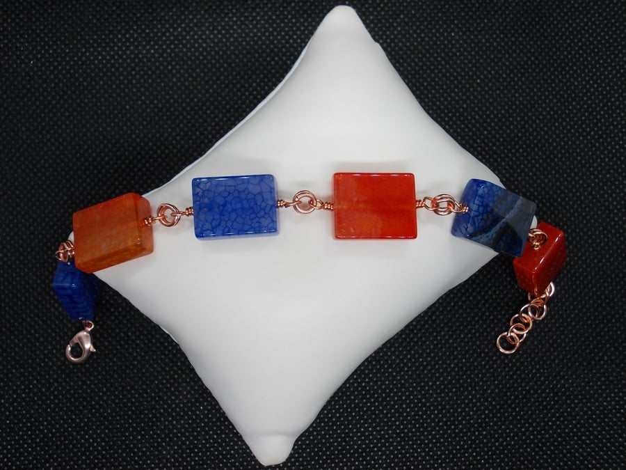Orange and Blue bracelet
