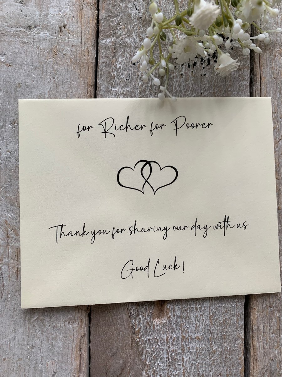 50 Wedding Favours, Ivory Scratch Card Envelopes