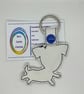 Embroidered Jack Russel Keyring - Image 2