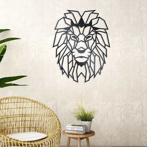 Lion - Metal Wall Art, Geometric Design, Stunning Geometric Decor, Proud Lion, M
