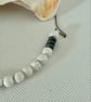  White Howlite and Matt black Hematite necklace - Image 2