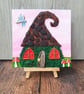 Whimsical sea glass and sea pottery fairy house - Image 1