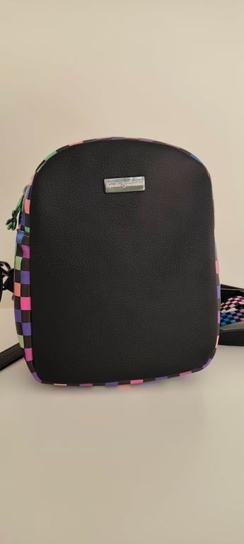Handmade Convertible 2-Way Mavpack - Pastel Checkerboard & Wonderland 