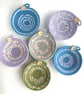 Lilac Coiled Rope Bowl with Floral Fabric Trim - Image 10