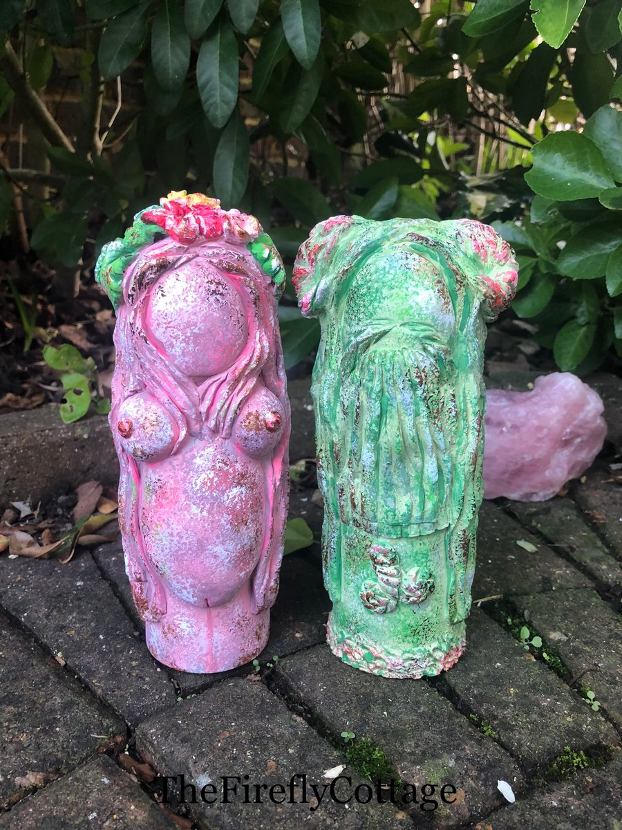 Sage Deities, God and Goddess Statue, Pagan Art, Wicca, Witchcraft, Druid