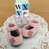 Hand Knitted Mary Jane Baby Shoes 