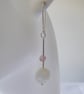 Strawberry Moon Earrings - Strawberry Quartz, Mother of Pearl & Sterling Silver - Image 4