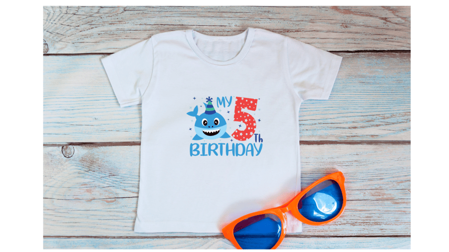 Shark 5th birthday T shirt