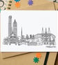 Melbourne Skyline Greetings Card - Image 1